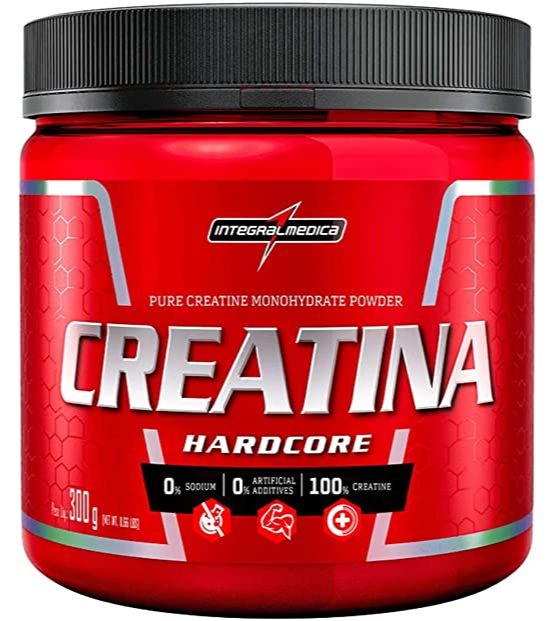 Creatina em pó Hardcore 300g Integralmédica. Fonte: Amazon