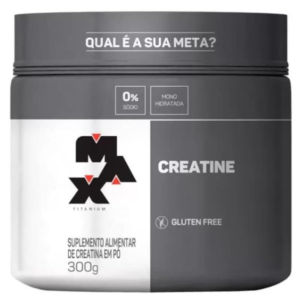 Creatina Max Titanium em pó 300 g. Imagem: Amazon