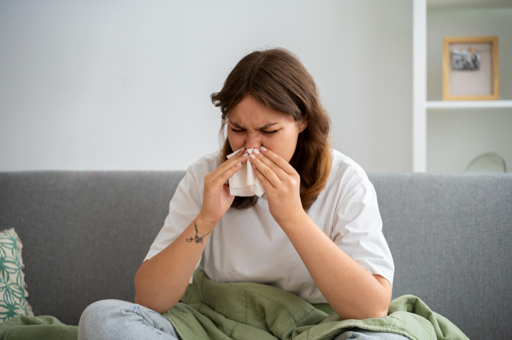Sangramento nasal é um dos sintomas de deficiência de vitamina K2. Fonte da imagem: Freepik. 