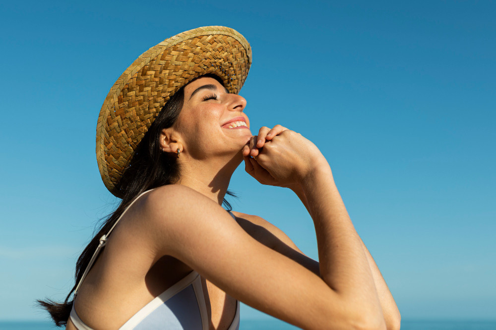 Ao tomar vitamina D (suplemento), não há necessidade de exposição ao sol. Fonte da imagem: Freepik.