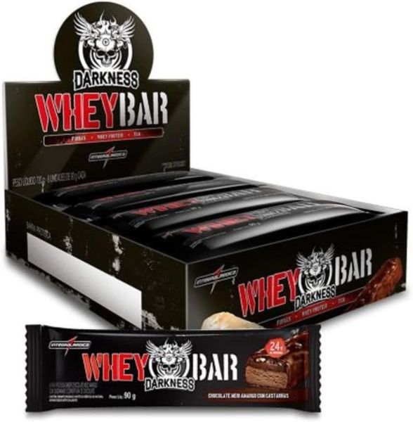 Whey Bar da Darkness, kit com 8 unidades. Imagem: Amazon