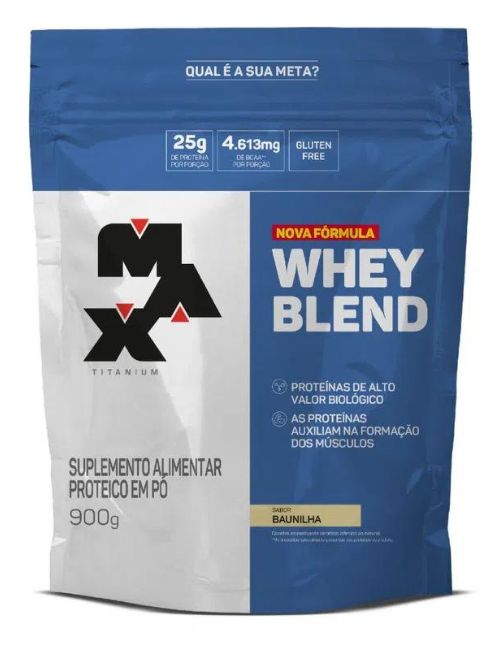 Pouch Whey Blend 1,8kg. Imagem retirada do site da Max Titanium.