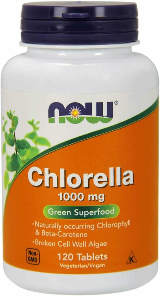 Chlorella de 1000 mg da Now Foods. Fonte da imagem: Amazon