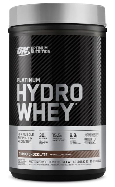 Hydro Whey, whey protein hidrolisado da Optimum Nutrition, sabor chocolate. Fonte da imagem: Amazon