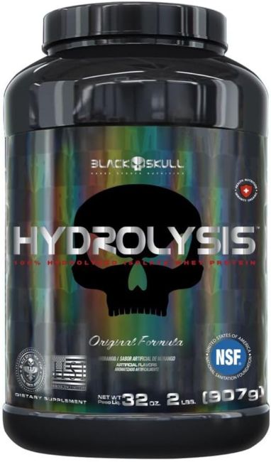 Hidrolysys, whey protein hidrolisado da Black Skull. Fonte da imagem: site oficial da marca.